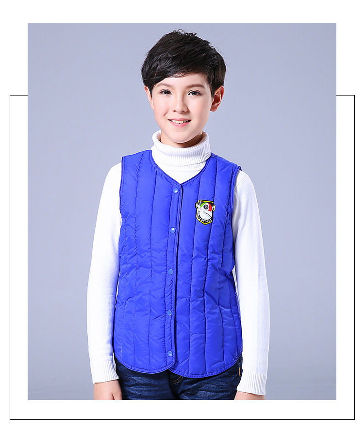 Áo mới cho trẻ em xuống áo cotton trong mùa đông và mùa đông áo vest mỏng bé trai và bé gái dày bên trong và bên ngoài mặc áo lót lót áo gile cho bé giá tốt