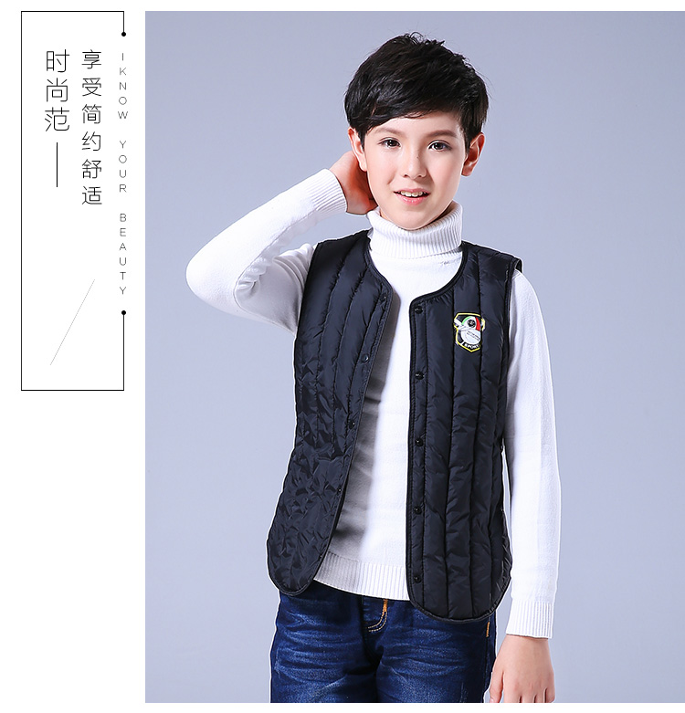 Áo mới cho trẻ em xuống áo cotton trong mùa đông và mùa đông áo vest mỏng bé trai và bé gái dày bên trong và bên ngoài mặc áo lót lót áo gile cho bé giá tốt