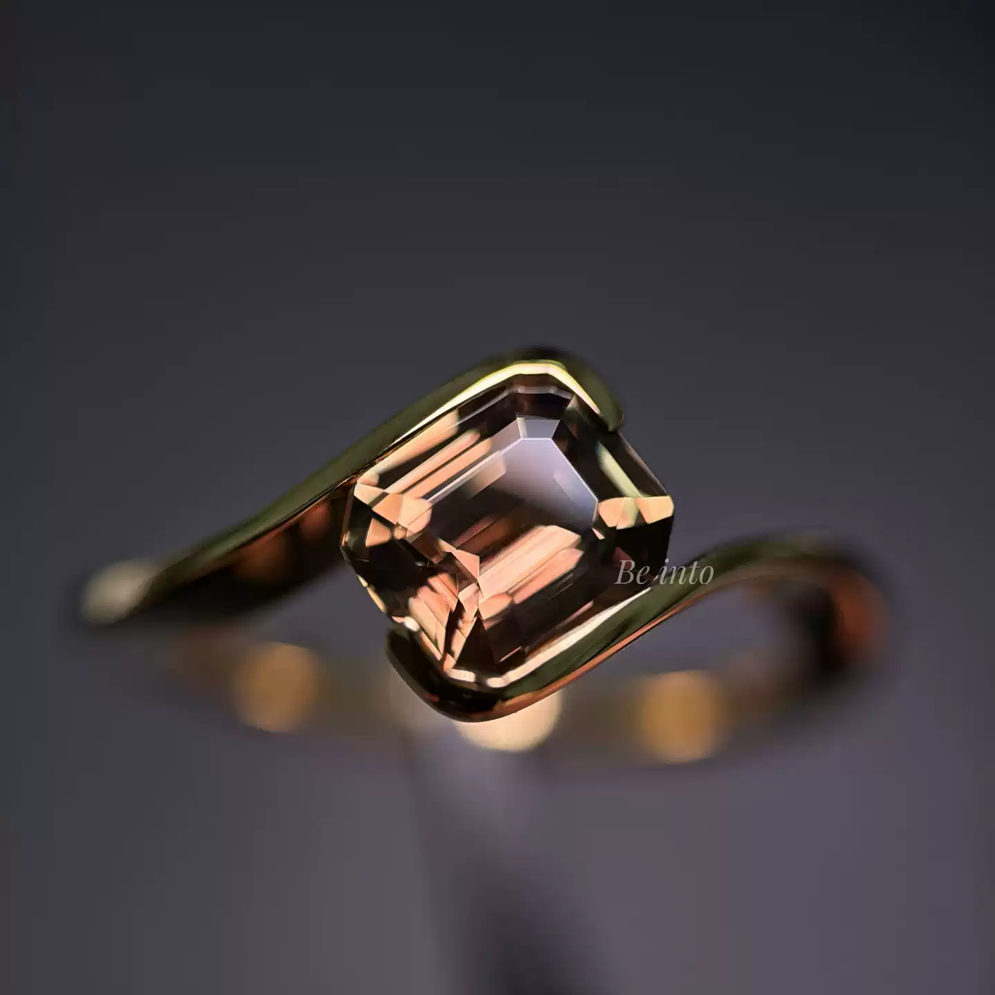 Be Into 1克拉黑钻戒指钻石形钻戒中性款式天然18K 超人, image size:1440x1440