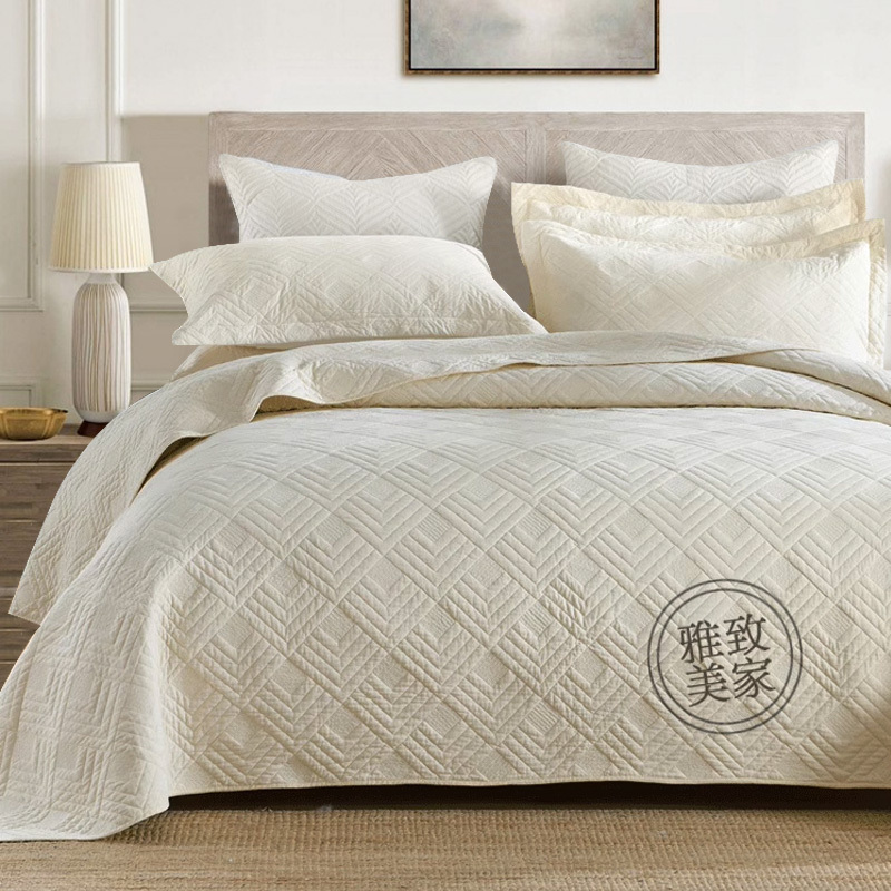 Export Export Pure Cotton Tatami Bed Cover Three-Piece Set Double-Sided Quilted Bed Sheet All-Season Universal Kang Cover American Style