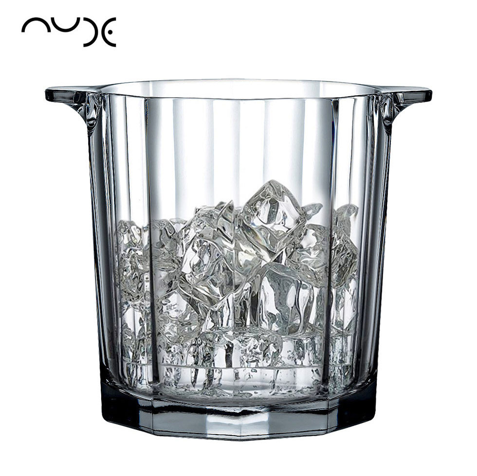 Send Ice Pack] European original imported crystal ice bucket Red wine champagne ice bucket Ice cube bar ice bucket ice bucket ice bucket