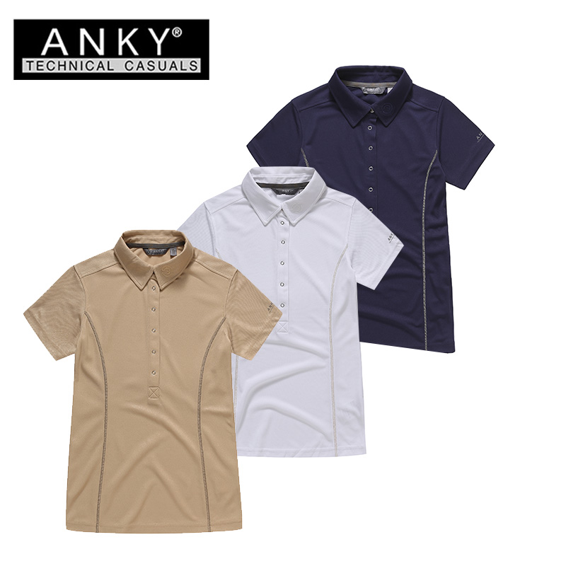 Holland imported ANKY women's equestrian Polo shirt equestrian short-sleeved riding shirt riding summer 334