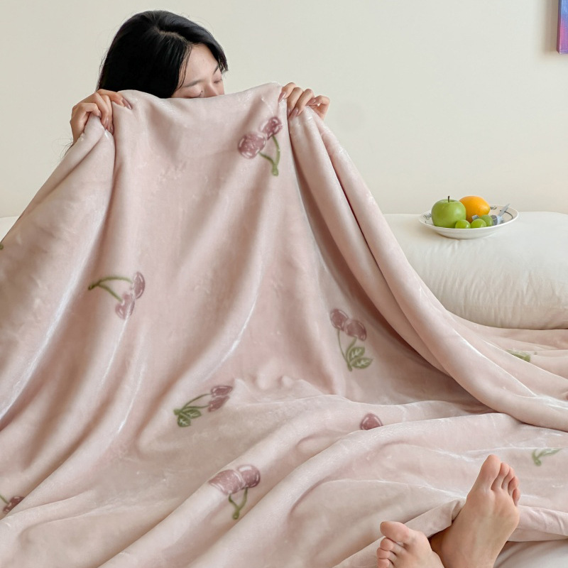 Class a Double-Layer Thickened Raschel Blanket, Ultra-Soft Cloud Blanket, Office Nap Blanket, Milk Velvet Sofa Blanket