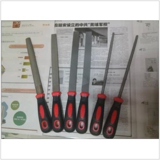 (Fuyuan) tool steel file plastic handle flat flat flat wood file round wood file woodworking red wood file