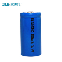 Next generation 3 7v NCM16340 lithium battery CR123A rechargeable lithium battery 650mAh tip