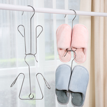 Shoe rack drying shoe artifact shelf balcony hanging shoe rack hook outdoor adhesive hook cold shoes stainless steel hanging home