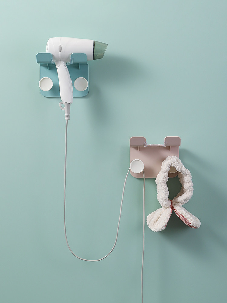 Hair dryer rack Hole-free powder room bathroom Hair dryer wall shelf Toilet pylons Hair dryer storage layer shelf
