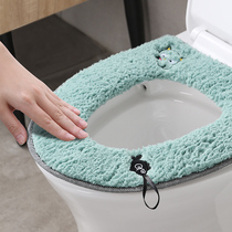 Toilet cushion Winter lamb suede thickened toilet cushion with handle waterproof European style Four Seasons universal toilet cushion