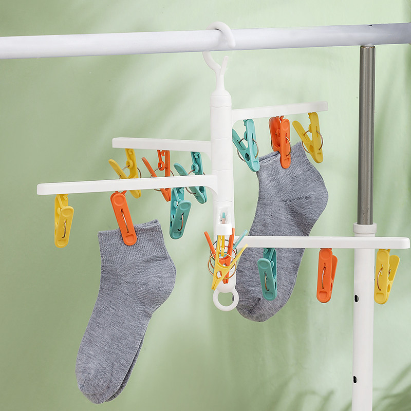 Multi-clip sun socks Kanter hanging socks rack socks clip clothes hanger with clip home hanging clothes No-mark clothes rack