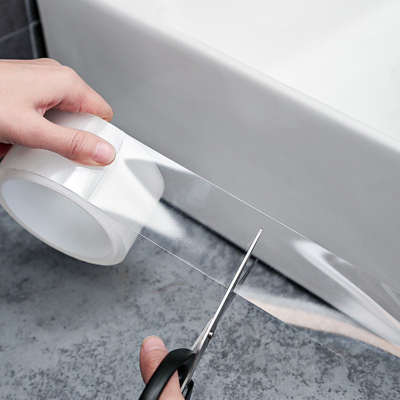 Kitchen sink waterproof pad floor gap washbasin basin self-adhesive countertop waterproof paste transparent dressing room sewing paste