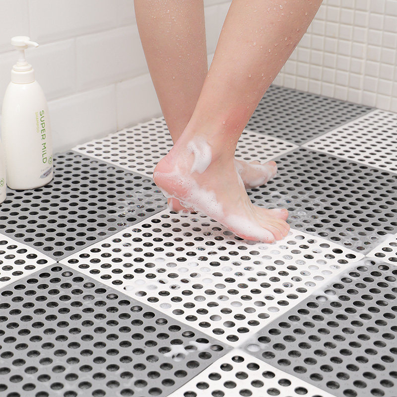 Bathroom Slip Mat Splicing Bath Home Dressing Room Thickened Hollowed-out PVC Plastic Shower Room Mat