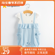 Tongtai newborn baby summer dress female baby clothes princess romper summer thin section short-sleeved romper jumpsuit flying sleeve jumpsuit