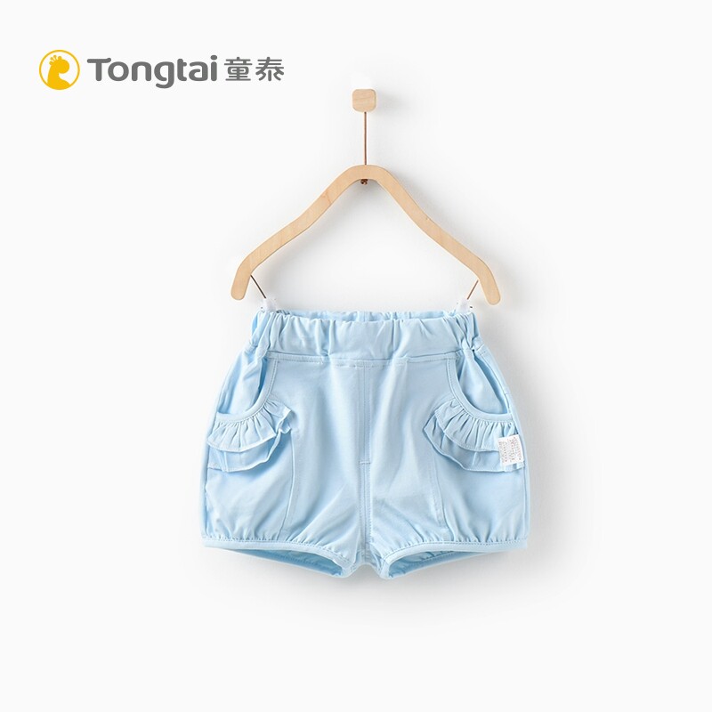 Children's Summer Baby Clothes 1 - 4 year old girl baby's tight waist pure color pants summer wear thin