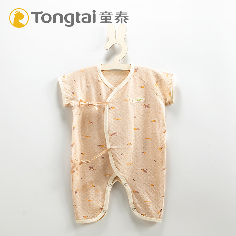 Tongtai newborn jumpsuit thin section baby butterfly romper 0-3-6 months baby short-sleeved romper pure cotton summer dress