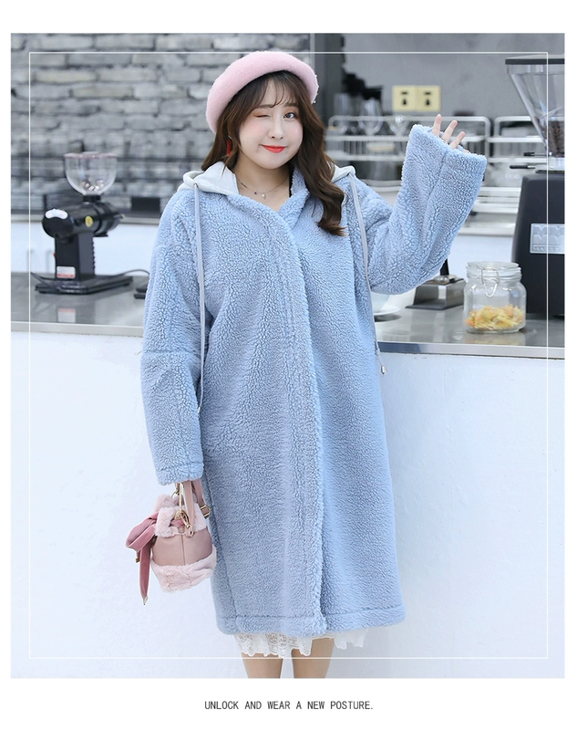 Cô gái béo 2020 mùa thu đông mới phiên bản Hàn Quốc của chị em béo MM size lớn áo len cashmere dành cho nữ - Áo khoác ngắn