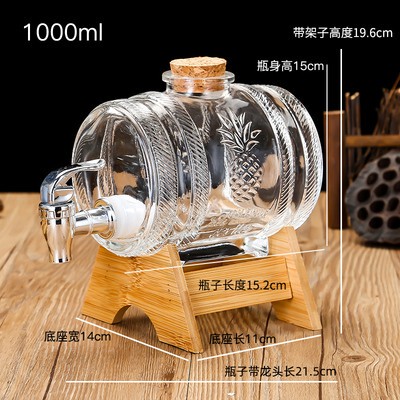 Household Wine-Making Bottle with Tap, Glass Wine-Making Jar, Transparent Red Wine and Fruit Wine Barrel, Glass Jar, Cola Decanter Household Wine-Making Bottle with Tap, Glass Wine-Making Jar, Transparent Red Wine and Fruit Wine Barrel, Glass Jar, Cola Decanter