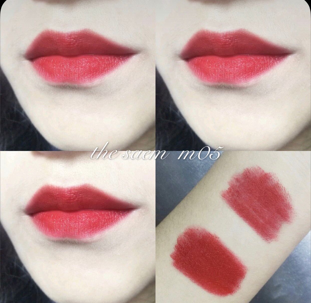 Hàn Quốc thỏi son tươi ép M05 M06 mềm mờ sương son môi màu dì - Son môi bbia last powder lipstick