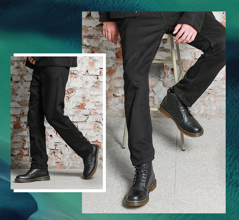 红蜻蜓 男式真皮马丁靴 聚划算多重优惠折后￥159包邮 多款可选