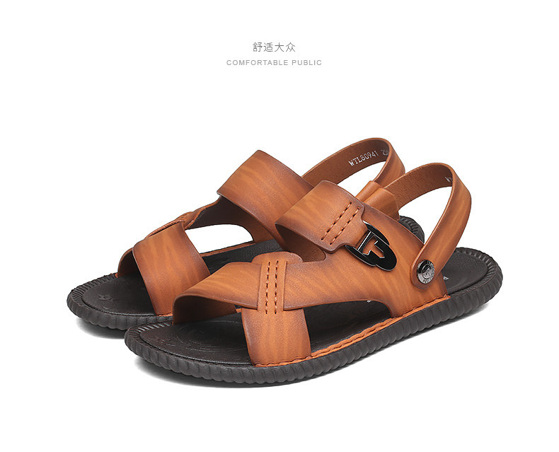 Giày đỏ nam 2018 mùa hè mới phong cách sandal thời trang thoải mái đi biển sandal đôi sandal đôi sử dụng đích thực giày adidas nam