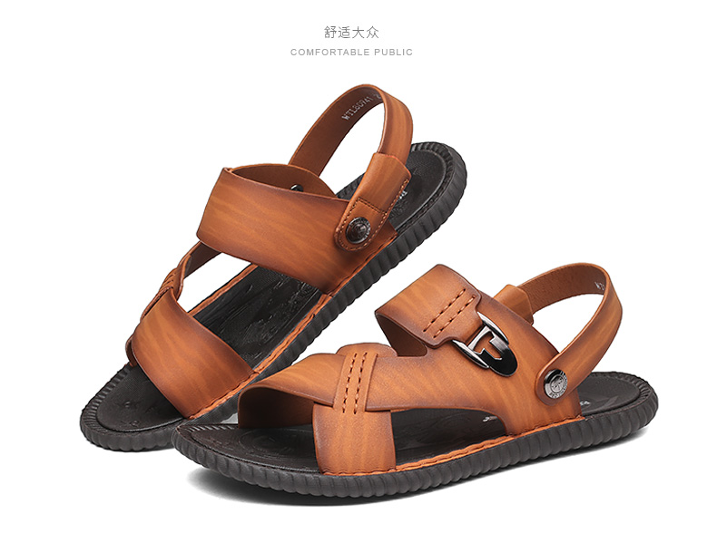 Giày đỏ nam 2018 mùa hè mới phong cách sandal thời trang thoải mái đi biển sandal đôi sandal đôi sử dụng đích thực giày adidas nam