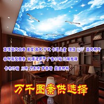 Blue Sky White Clouds Leaves Pigeon Ceiling Soft Film Smallpox Flexible Euphotic Film White Film Ceiling carb lightbox Custom