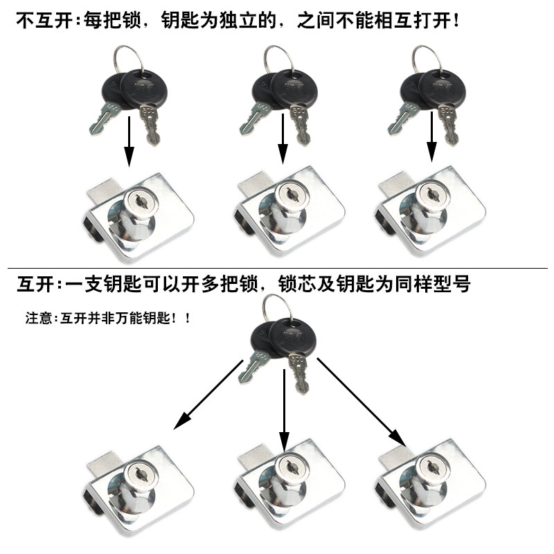 [USD 6.14] Glass Lock Display Counter Lock Glass Door Lock