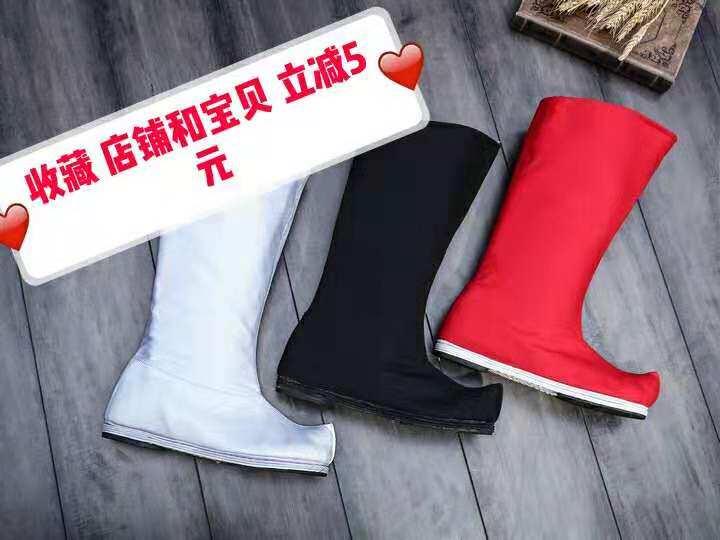 New women's ancient costume boots Melaleuca bottom raised head Hanfu cloth boots Chinese style solid color film and television shoes COS women's shoes