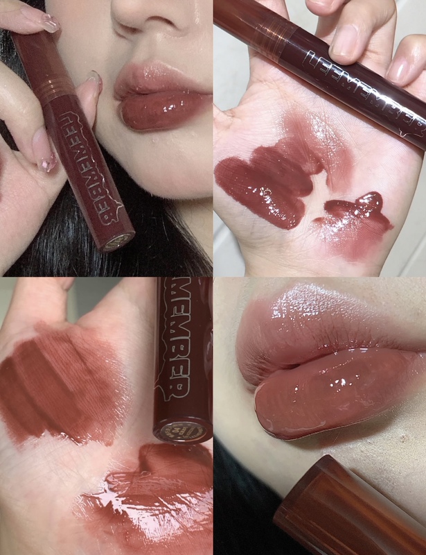 Leemember Lava Chocolate Lip Gloss with a Glossy Mirror Finish for Plump Lips, Pure Desire 07 Ghana Bitter Chocolate