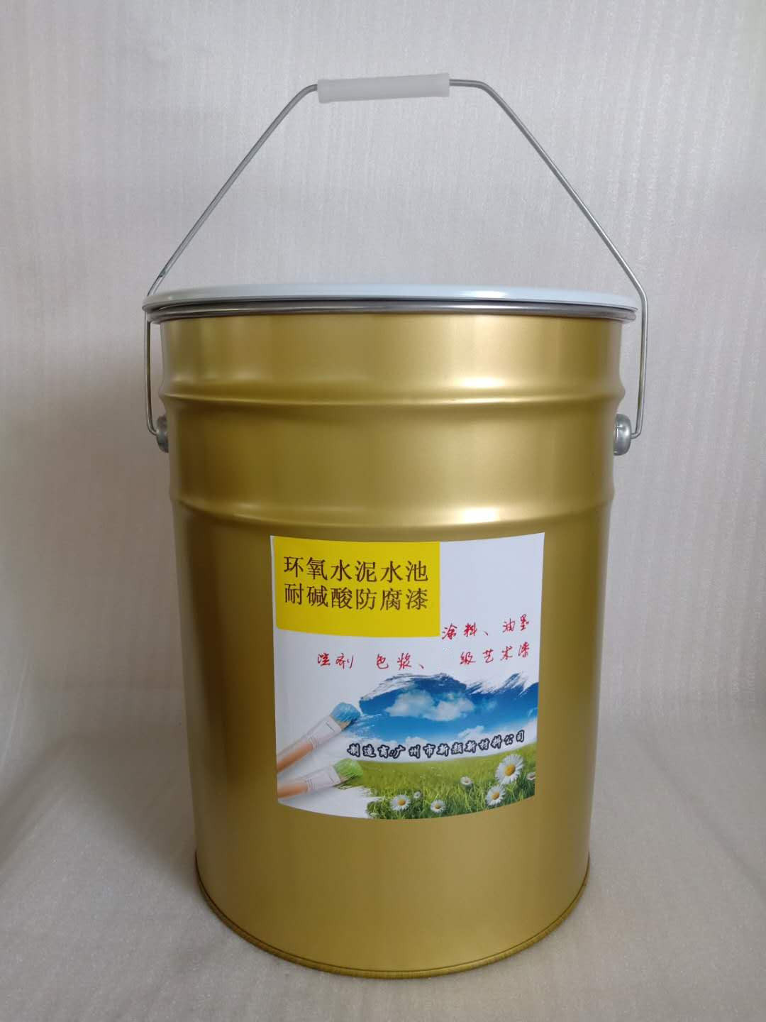 Epoxy two-component waterproof fire-fighting cement pool sewage pool anti-seepage swimming pool paint anti-corrosion acid-base oil-resistant