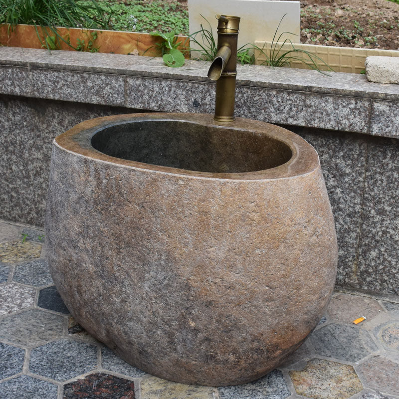 Stone mop pool stone Stone Balcony Sink Outdoor Bucket Landing Style Ground Drag Basin Retro Mop Pool Courtyard Mound Pool