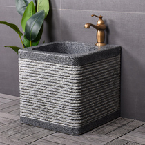 Stone Mop Pool Balcony Wash Sink Basin Outdoor Patio Toilet Home Mound Pool Granite Rock Head Pool