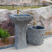 Courtyard Stone Wash Basin integrated outdoor stone washbasin Balcony Garden Pool Floor Art column basin