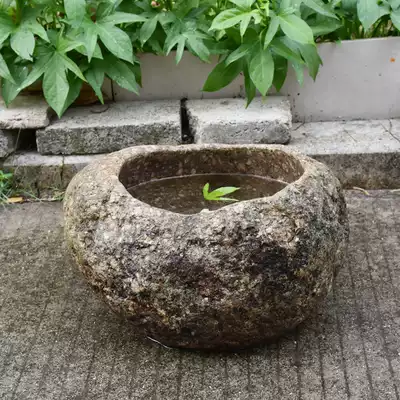 Pebble stone carving fish pond fish tank stone lamp indoor and outdoor running water stone basin Japanese water bowl courtyard ornaments landscaping