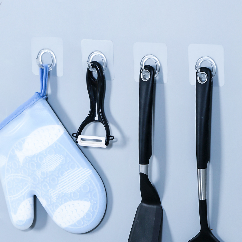 Hook without trace strong viscose paste wall wall hanging load-bearing suction cup hanging hook paste coat cap free punch key sticky hook