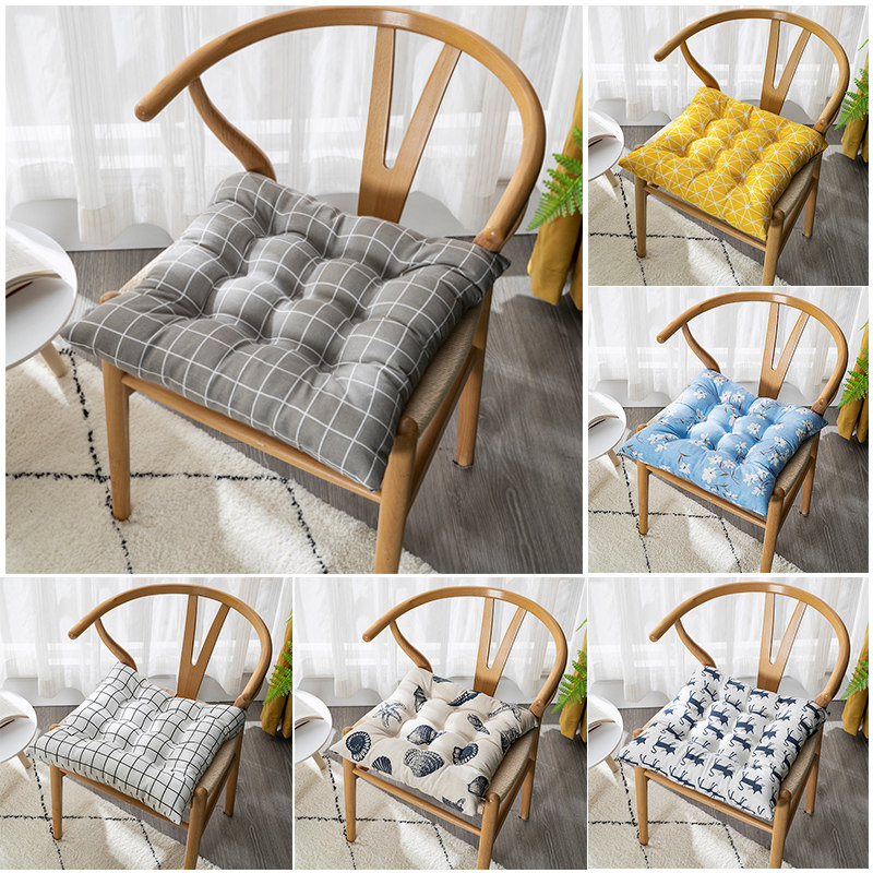 Thickened Cushion Chair Cushion Office Cushion Office Long Sitting Dorm Room Student Female small bench Butt Ground Mat Four Seasons Soft