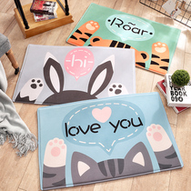 Floor mat Absorbent cute cartoon doormat Bathroom floor mat non-slip bathroom door mat Bedroom door carpet