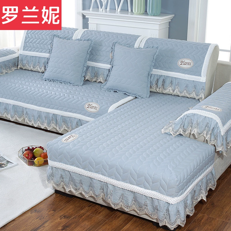 Bốn mùa sofa đệm vải chống trượt đệm phòng khách kết hợp sofa đơn giản hiện đại sofa bọc sofa bao gồm đầy đủ - Ghế đệm / đệm Sofa