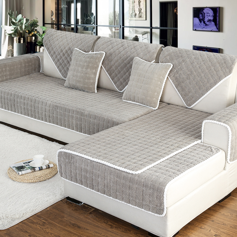 Sofa cushion Winter plush European-style anti-slip cushion minimalist modern Four Seasons universal sofa cover sofa cover full cover