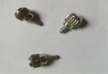 Inch tooth knurled hand screw iron head with step screw Nickel plated double knurled screw 6#32*6