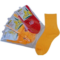 3 Double Loaded Yellow Wedding Socks Midcylinder Short Socks Bride Red Silk Stockings Wedding Celebration Socks this year pure color gold socks