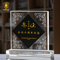Crystal Medal Authorization Brand Customized Joining Agent Distribution Brand Certificate Honorary Plaque Book of Employment Trophy Customized