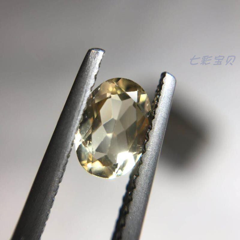 Natural yellow green column stone ring ground naked stone A04C-1 2 3 can be made of jewelry Baojade specimen