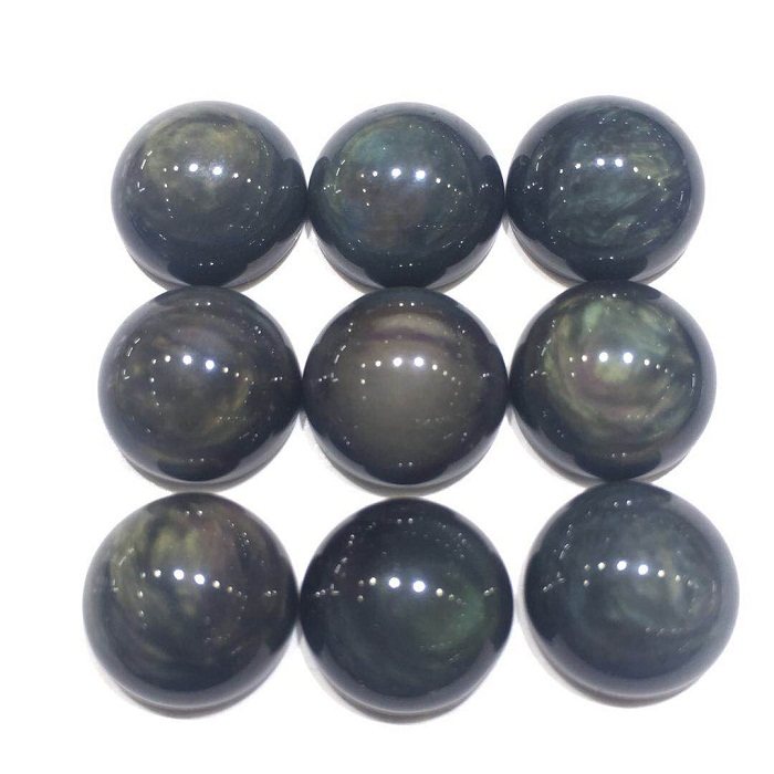 Natural Rainbow Black Yaoshi B25A-1 Natural Glass Black Yao Rock Withdrawal Face GIC Gem Appraisal Study Specimen 