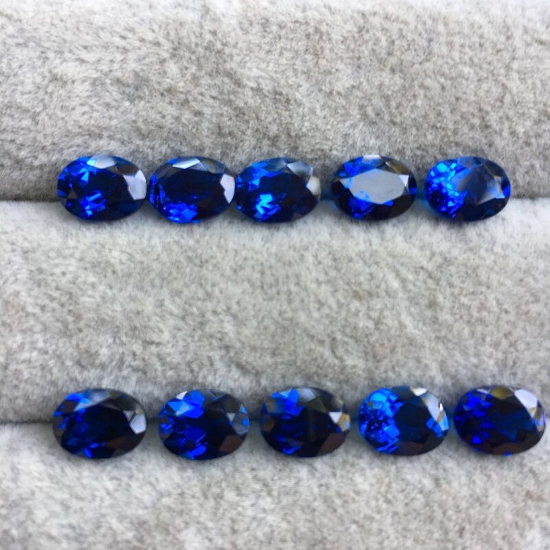 Firemelt Method Blue Synthetic Cobalt Spinel A06B GIC Nations Gem Appraisal Specimen with Learning Parameters