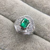 pt900 diamond emerald ring CP130067