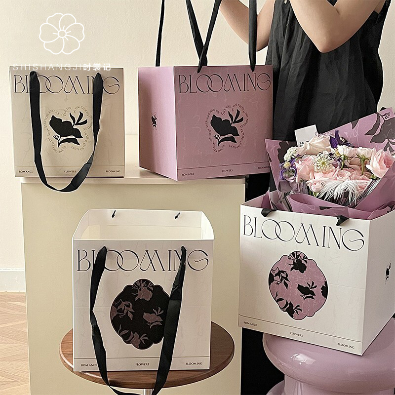 Trendy Chinese-Style Aesthetic Tote Bag for Flower Bouquets, Floral Packaging, Hand-Held Bag, Flower Shop Bag, DIY Materials Trendy Chinese-Style Aesthetic Tote Bag for Flower Bouquets, Floral Packaging, Hand-Held Bag, Flower Shop Bag, DIY Materials