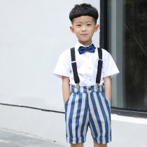 Childrens dress boy vest shorts suit piano costume short-sleeved host small suit boy summer west
