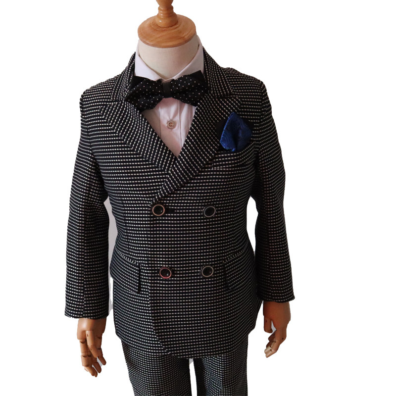 Boys and children's small suit Korean version of British handsome competition dress host performance clothing foreign style autumn and winter suit
