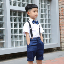 Host dress boy piano performance birthday kindergarten vest boy shorts children flower girl suit set