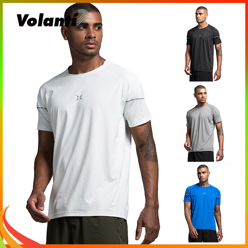 Vorandi Running Training Fitness Short Sleeve Sports Loose T-shirt Sports Exam Tracksuit Men Suck Sweat-Taobao